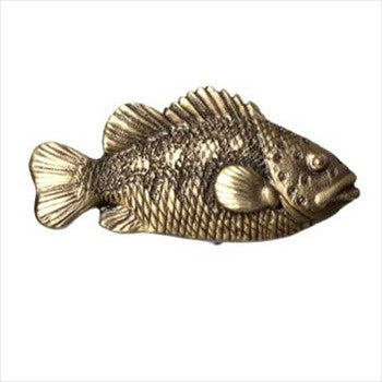 Big Sky 683351: Trigger Fish Cabinet Knob - Antique Brass