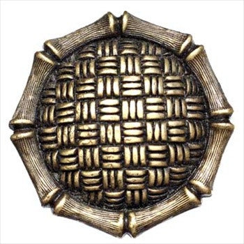 Big Sky 683373: Woven Strands And Bamboo Cabinet Knob - Antique Brass