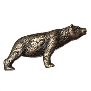 Big Sky 683399: Stretching Bear Cabinet Knob - Antique Brass