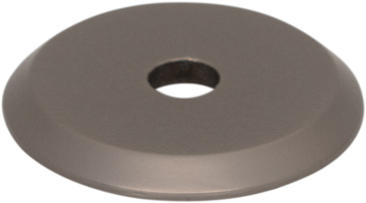 Top Knobs TK3350AG: 1" Brockwell Round Backplate - Ash Gray