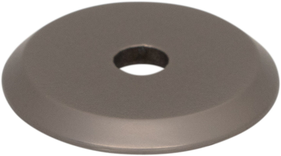 Top Knobs TK3350AG: 1" Brockwell Round Backplate - Ash Gray