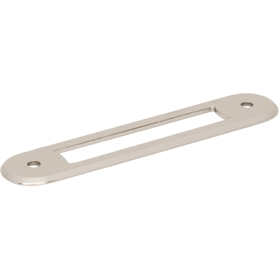 Top Knobs TK3352PN: 3-3/4" Brockwell Oval Backplate - Polished Nickel