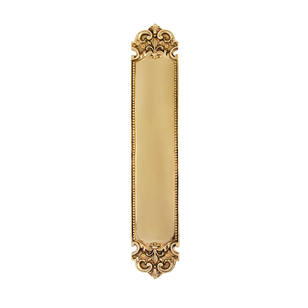 Nostalgic Warehouse 701040: 18" San Francisco Pushplate - Polished Brass