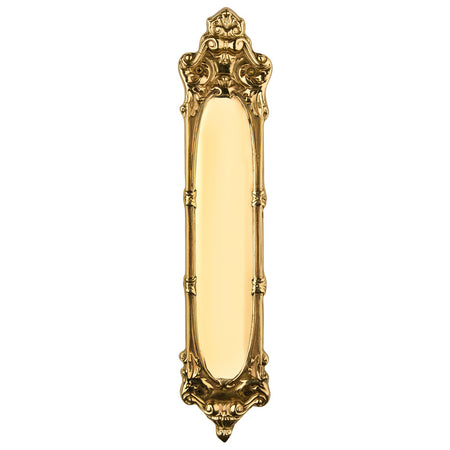 Nostalgic Warehouse 701041: 15-1/4" Louis Pushplate - Polished Brass
