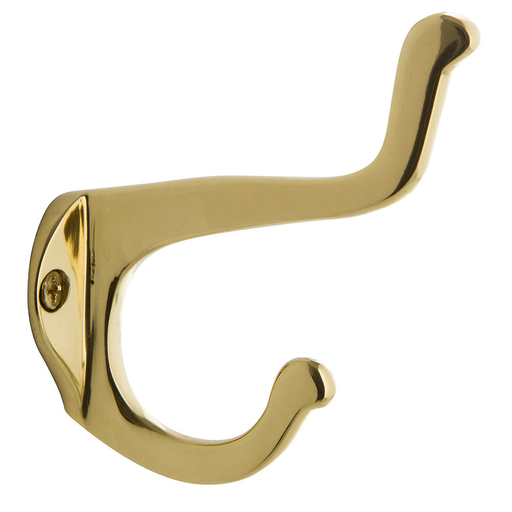 Nostalgic Warehouse 701048: Schoolhouse Coat Hook - Polished Brass