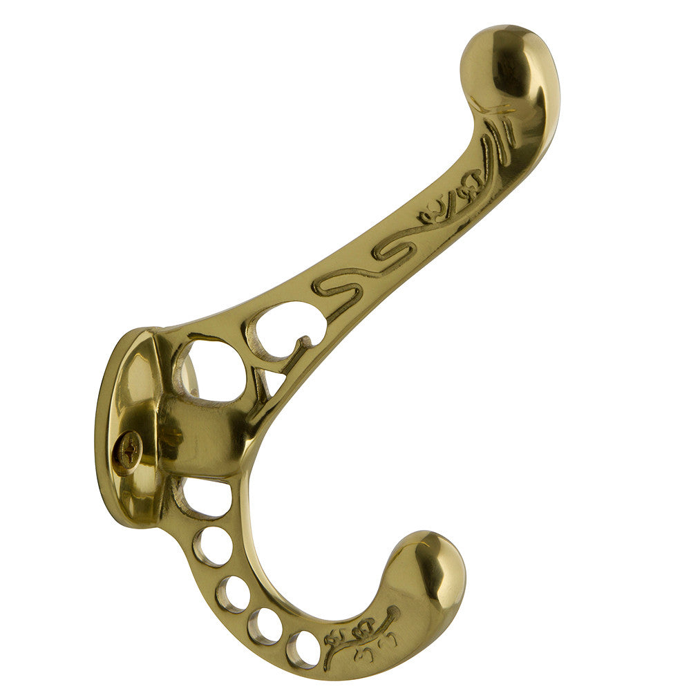 Nostalgic Warehouse 701739: Victorian Coat Hook - Unlacquered Brass