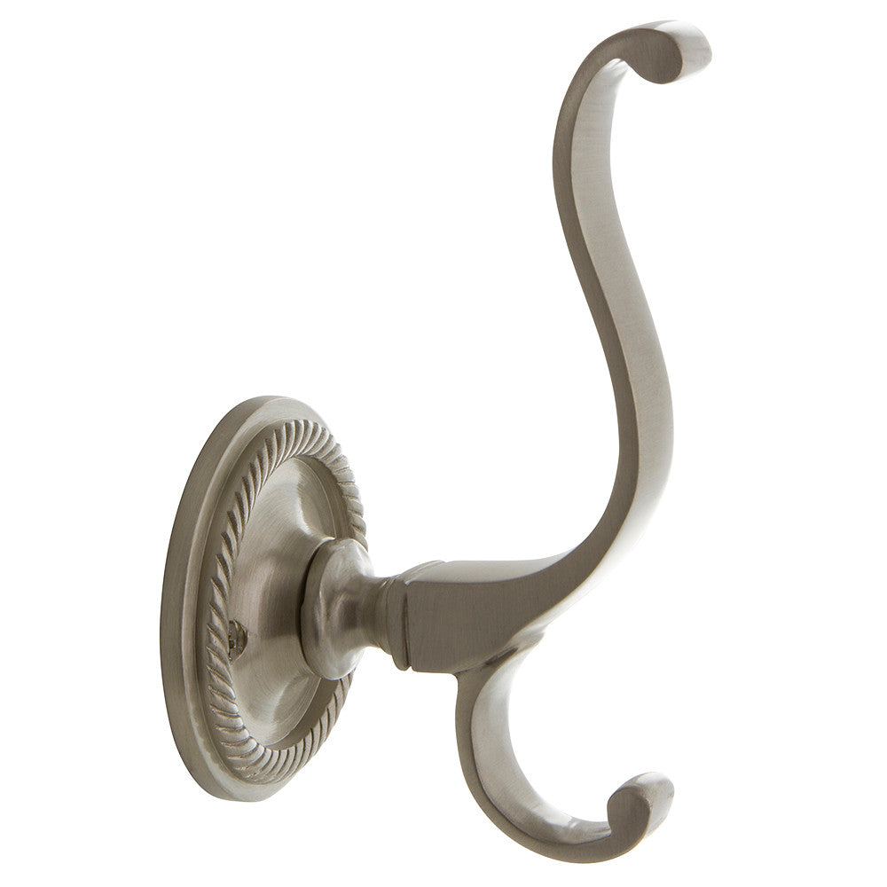 Nostalgic Warehouse 702233: Rope Coat Hook - Satin Nickel