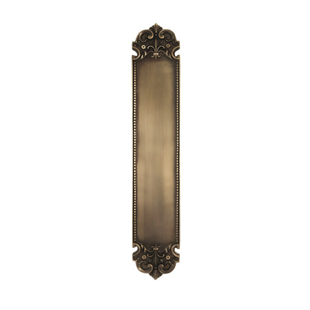 Nostalgic Warehouse 702236: 18" San Francisco Pushplate - Antique Brass