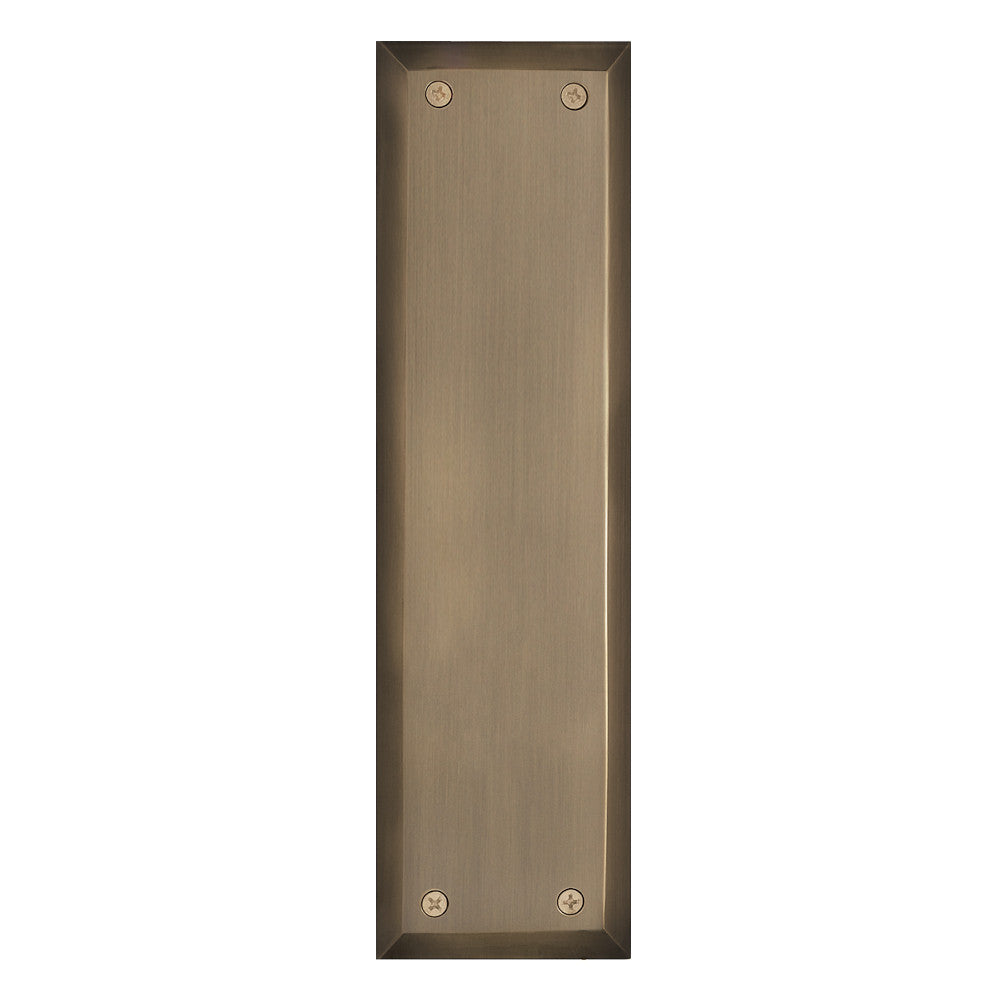 Nostalgic Warehouse 702237: 10" New York Pushplate - Antique Brass