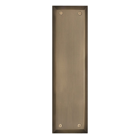 Nostalgic Warehouse 702237: 10" New York Pushplate - Antique Brass