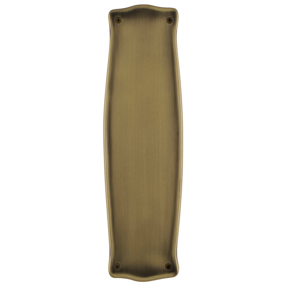 Nostalgic Warehouse 702246: 12" Prairie Pushplate - Antique Brass