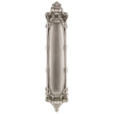 Nostalgic Warehouse 702251: 15-1/4" Louis Pushplate - Satin Nickel