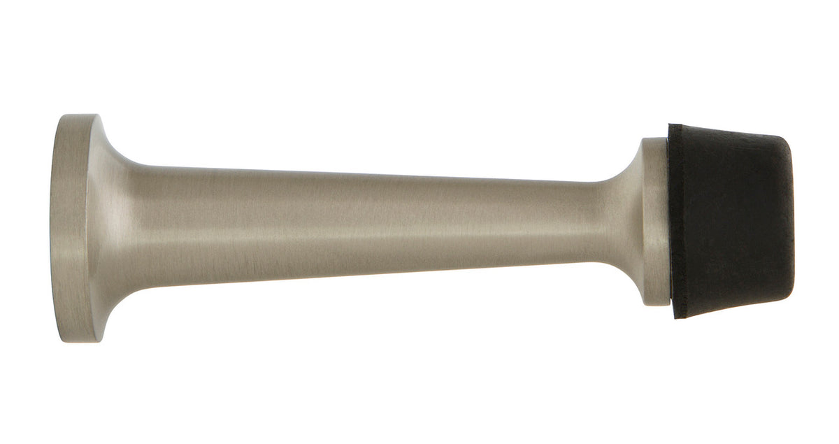 Nostalgic Warehouse 702311: 3" Rubber Tipped Door Stop - Satin Nickel