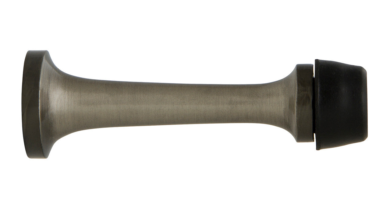 Nostalgic Warehouse 703008: 3" Rubber Tipped Door Stop - Antique Pewter