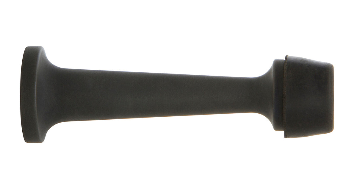 Nostalgic Warehouse 703009: 3" Rubber Tipped Door Stop - Oil-Rubbed Bronze