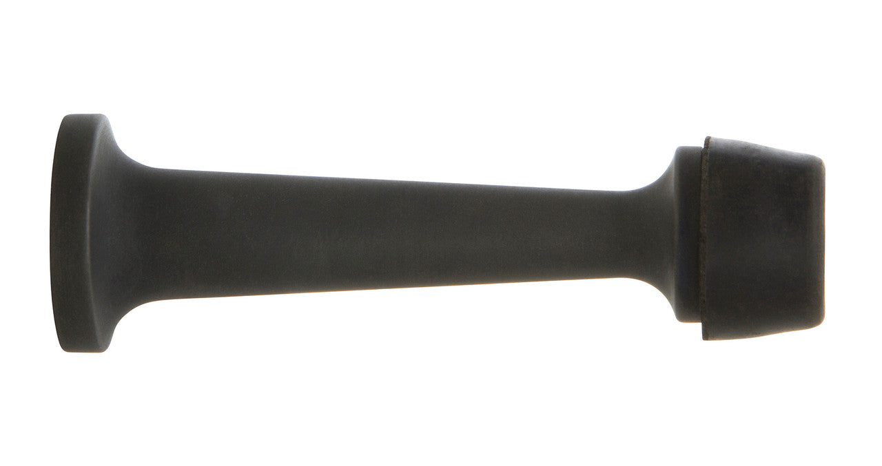 Nostalgic Warehouse 703009: 3" Rubber Tipped Door Stop - Oil-Rubbed Bronze