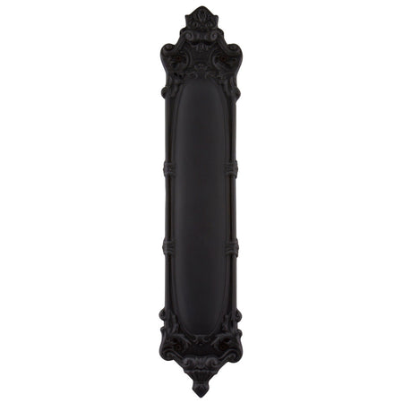 Nostalgic Warehouse 703019: 15-1/4" Louis Pushplate - Oil-Rubbed Bronze