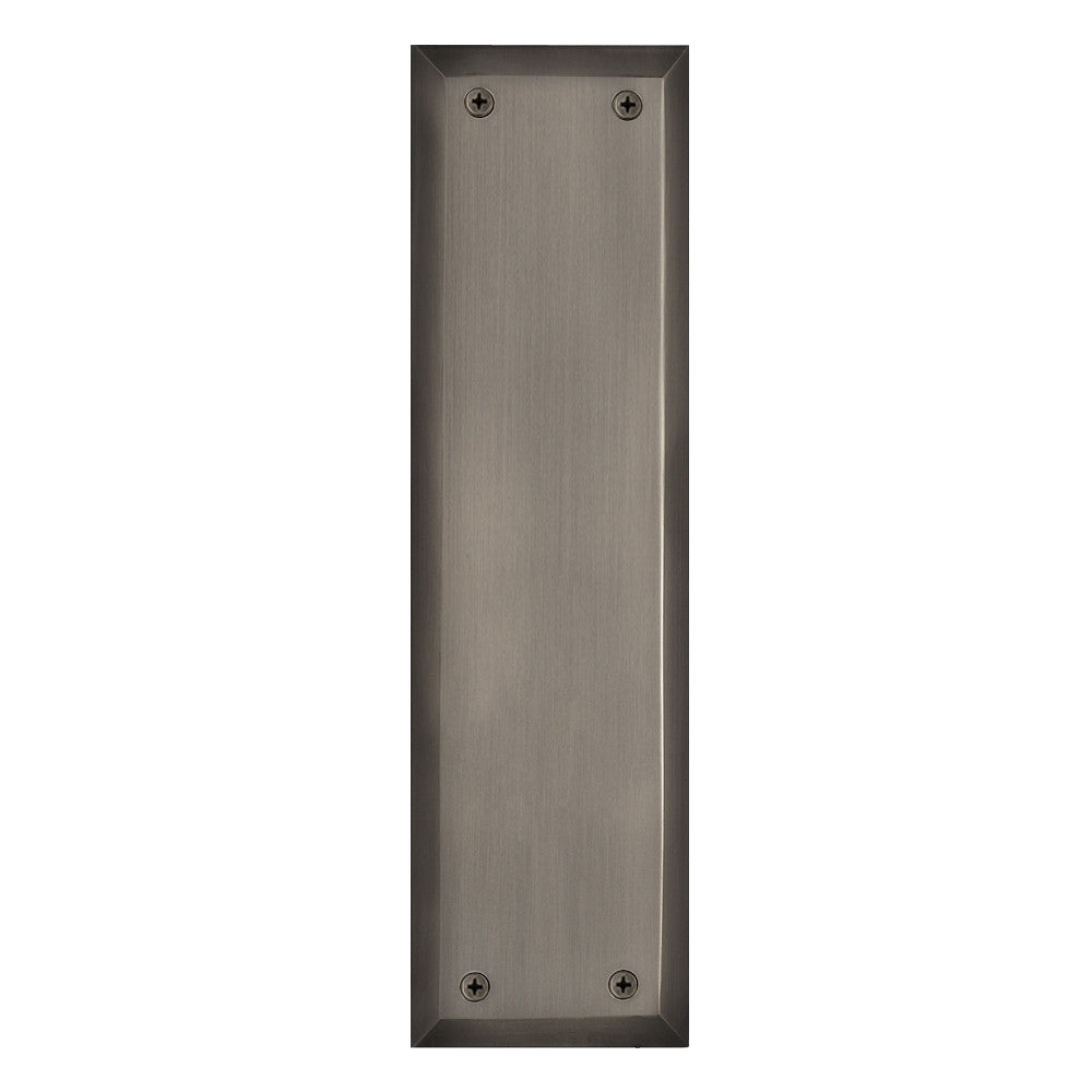 Nostalgic Warehouse 703024: 10" New York Pushplate - Antique Pewter