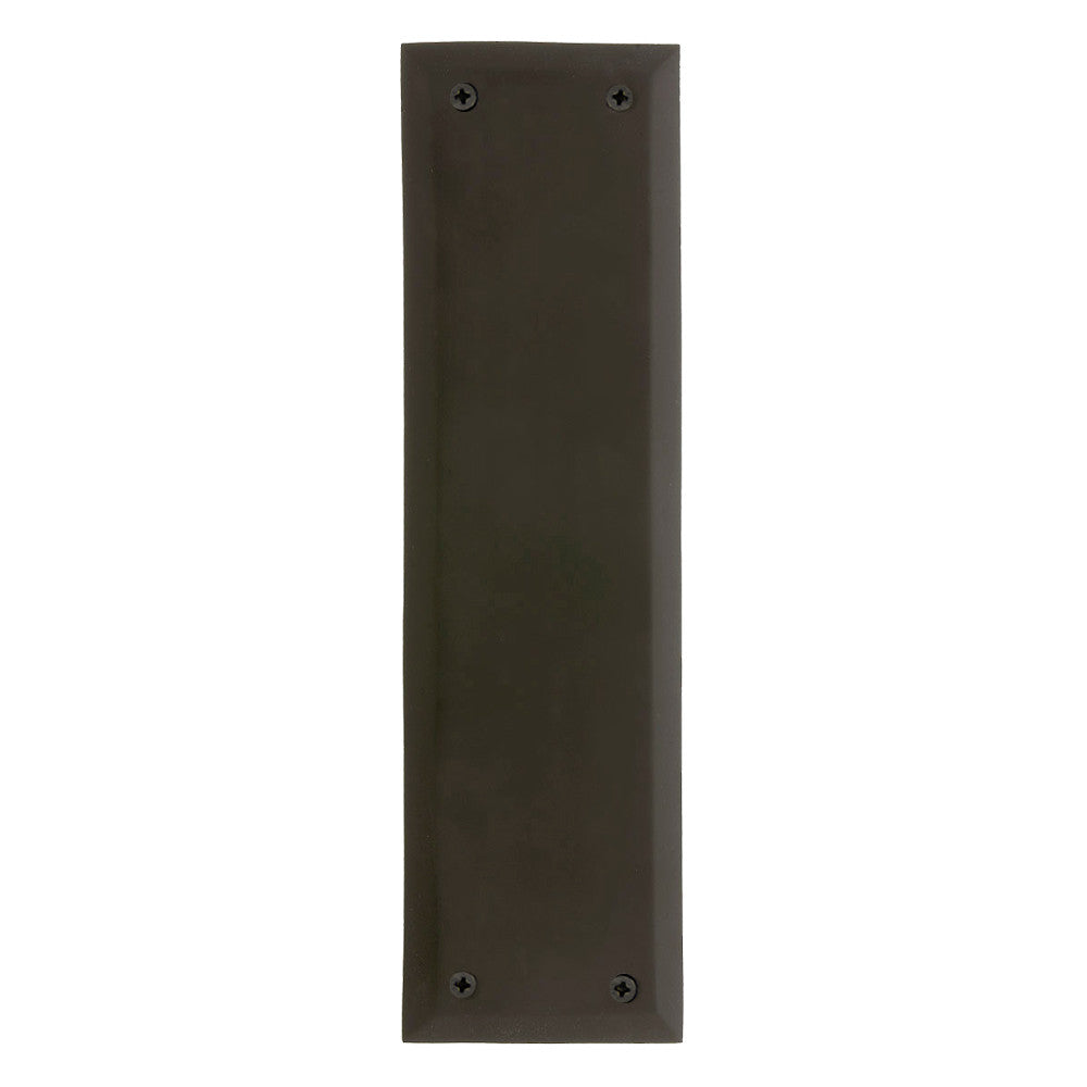 Nostalgic Warehouse 703025: 10" New York Pushplate - Oil-Rubbed Bronze