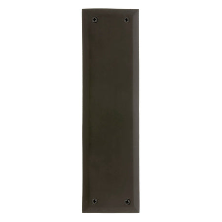Nostalgic Warehouse 703025: 10" New York Pushplate - Oil-Rubbed Bronze
