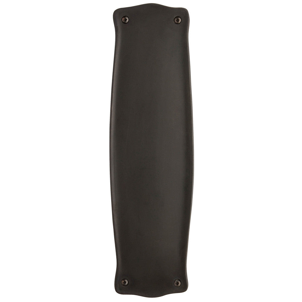 Nostalgic Warehouse 703027: 12" Prairie Pushplate - Oil-Rubbed Bronze