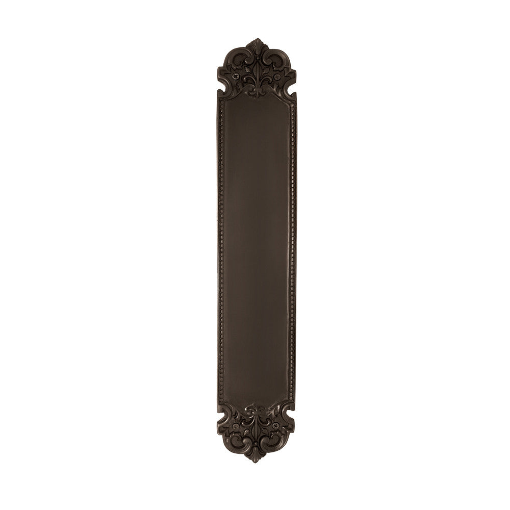 Nostalgic Warehouse 703029: 18" San Francisco Pushplate - Oil-Rubbed Bronze