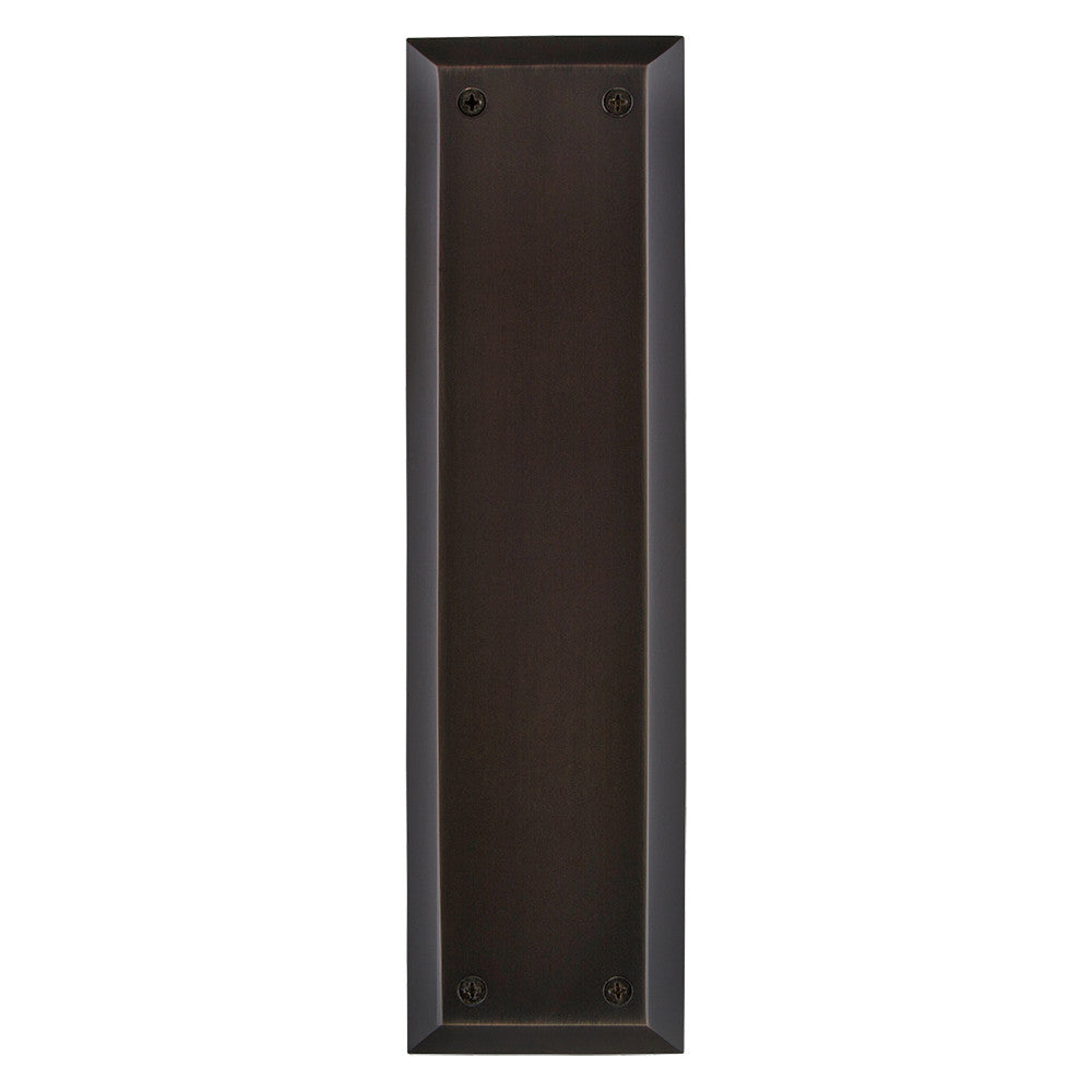 Nostalgic Warehouse 703705: 10" New York Pushplate - Timeless Bronze