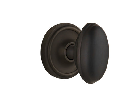 Nostalgic 704765: Classic Rosette w/Homestead Knob Single Dummy Door Set - Oil-Rubbed Bronze