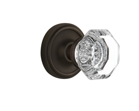 Nostalgic 704816: Classic Rosette w/Waldorf Knob Privacy Door Set - Oil-Rubbed Bronze