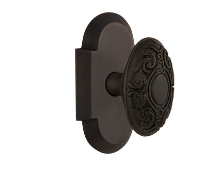 Nostalgic 712960: Cottage Backplate w/Victorian Knob Privacy Door Set - Oil-Rubbed Bronze