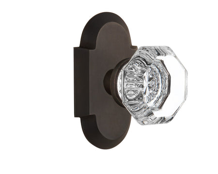 Nostalgic 713063: Cottage Backplate w/Waldorf Knob Single Dummy Door Set - Oil-Rubbed Bronze