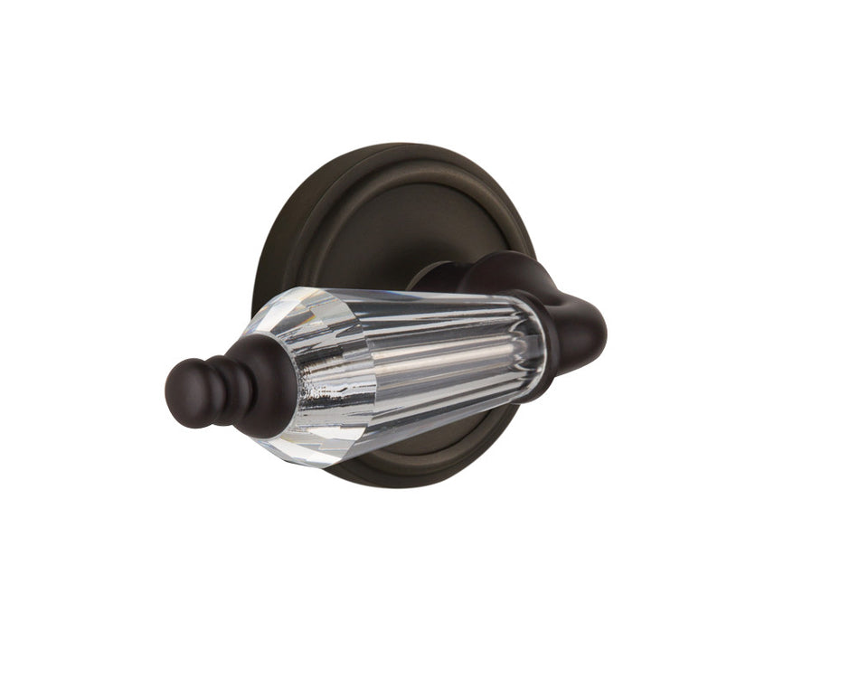 Nostalgic 714068: Classic Rosette w/Parlour Lever Passage Door Set - Oil-Rubbed Bronze