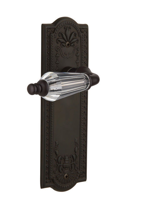 Nostalgic 714086: Meadows Backplate w/Parlour Lever Passage Door Set - Oil-Rubbed Bronze