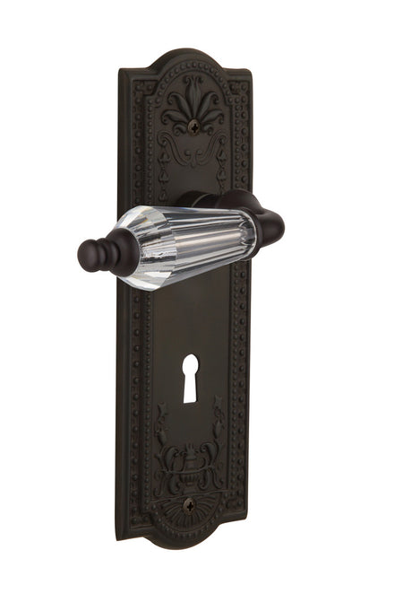 Nostalgic 714134: Meadows Backplate w/Parlour Lever Passage Door Set - Oil-Rubbed Bronze