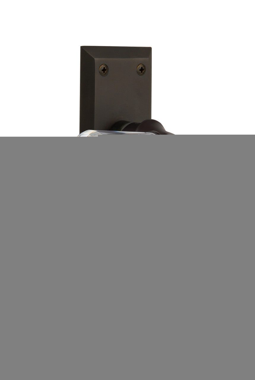Nostalgic 714141: New York Backplate w/Parlour Lever Passage Door Set - Oil-Rubbed Bronze