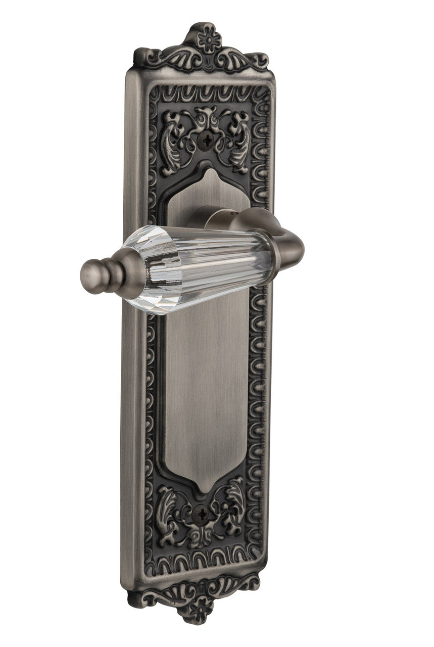 Nostalgic 714178: Egg & Dart Backplate w/Parlour Lever Single Dummy Door Set - Antique Pewter