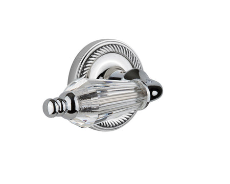 Nostalgic 714198: Rope Rosette w/Parlour Lever Single Dummy Door Set - Bright Chrome