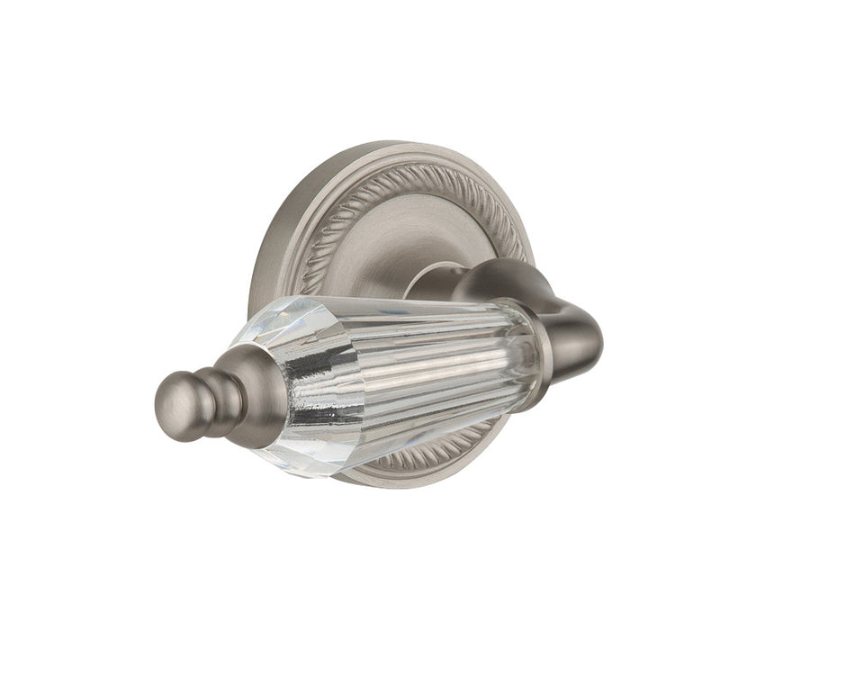Nostalgic 714201: Rope Rosette w/Parlour Lever Single Dummy Door Set - Satin Nickel