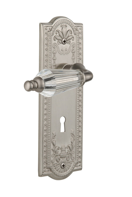 Nostalgic 714235: Meadows Backplate w/Parlour Lever Single Dummy Door Set - Satin Nickel