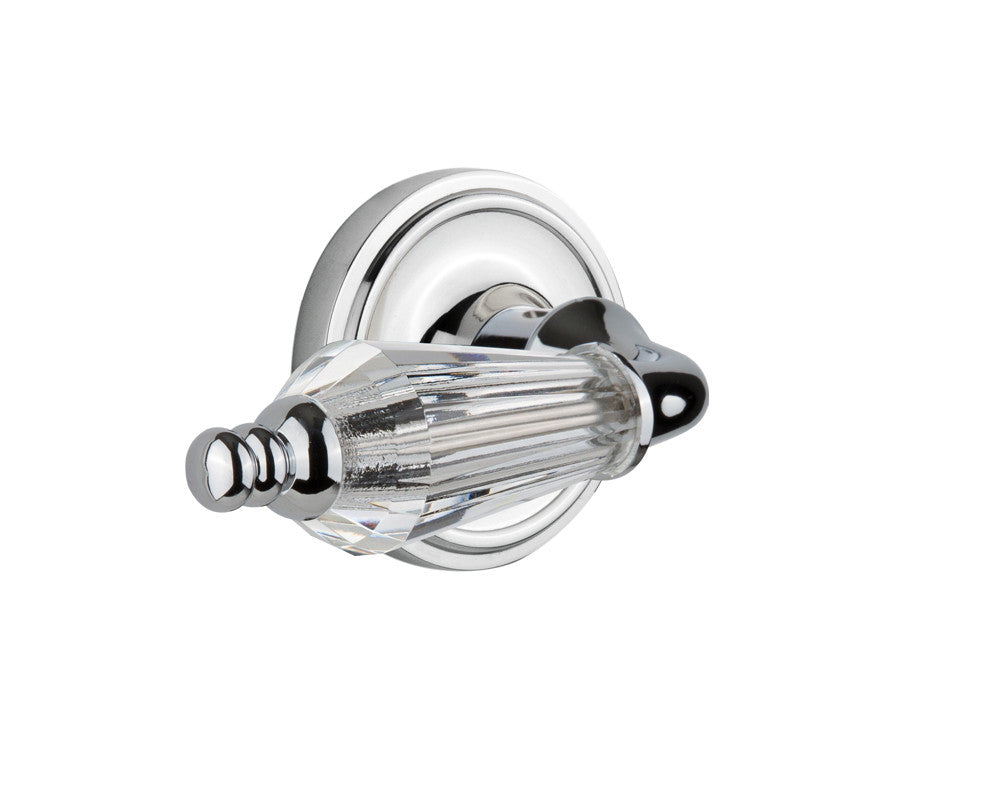 Nostalgic 714364: Classic Rosette w/Parlour Lever Privacy Door Set - Bright Chrome
