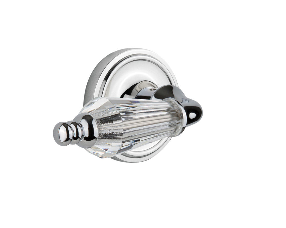 Nostalgic 714364: Classic Rosette w/Parlour Lever Privacy Door Set - Bright Chrome