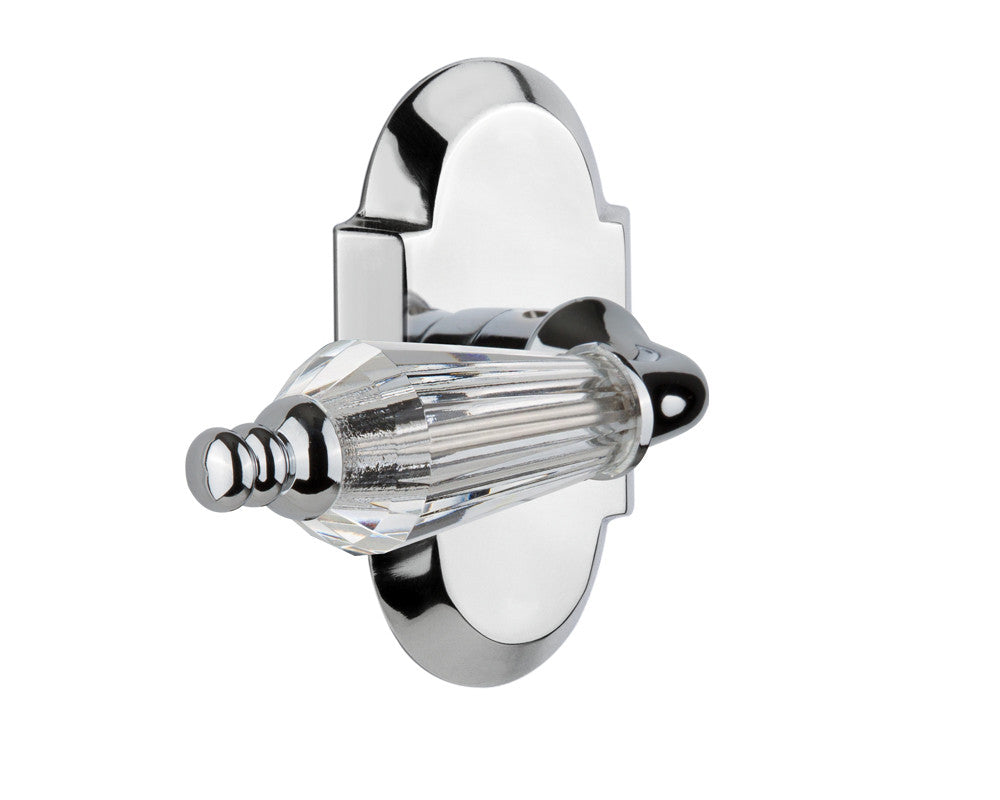 Nostalgic 714371: Cottage Backplate w/Parlour Lever Privacy Door Set - Bright Chrome