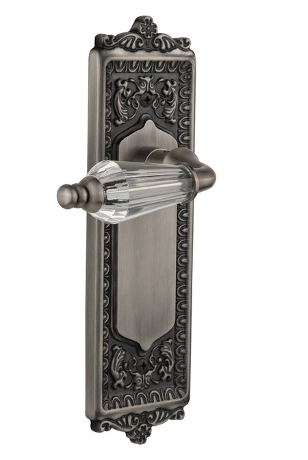 Nostalgic 714376: Egg & Dart Backplate w/Parlour Lever Privacy Door Set - Antique Pewter