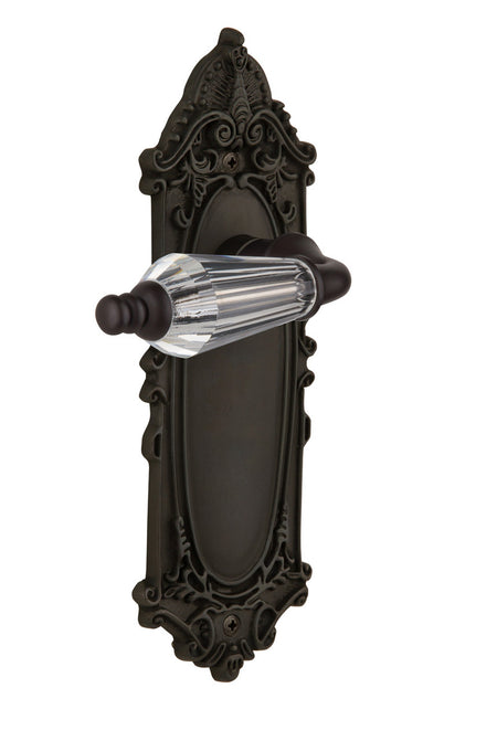 Nostalgic 714409: Victorian Backplate w/Parlour Lever Privacy Door Set - Oil-Rubbed Bronze
