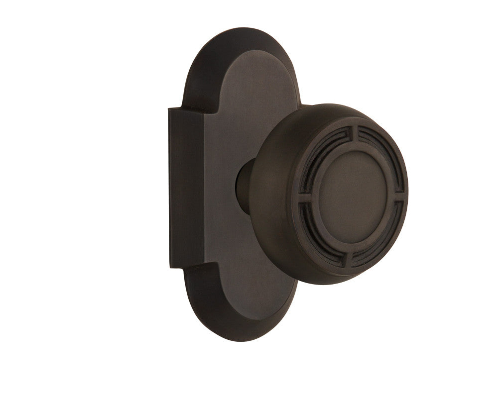 Nostalgic 715180: Cottage Backplate w/Mission Knob Single Dummy Door Set - Oil-Rubbed Bronze