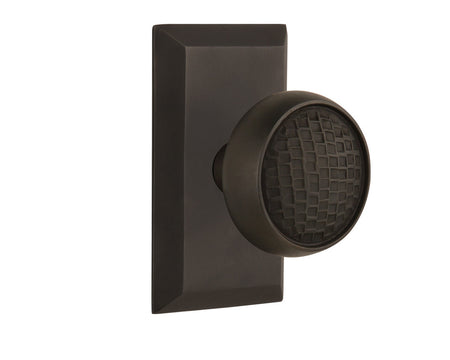 Nostalgic 715208: Studio Backplate w/Craftsman Knob Single Dummy Door Set - Oil-Rubbed Bronze