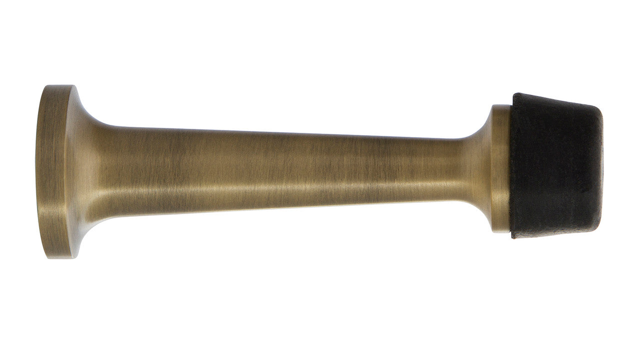 Nostalgic Warehouse 719350: 3" Rubber Tipped Door Stop - Antique Brass