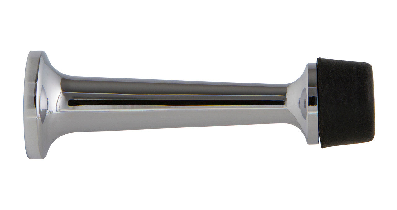 Nostalgic Warehouse 719351: 3" Rubber Tipped Door Stop - Bright Chrome