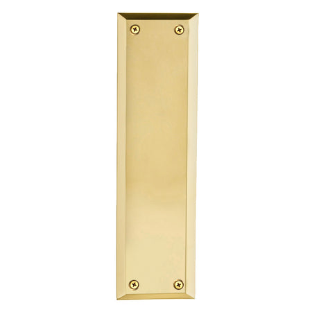 Nostalgic Warehouse 719358: 10" New York Pushplate - Unlacquered Brass