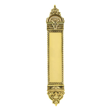 Nostalgic Warehouse 719364: 16-1/4" New Orleans Pushplate - Polished Brass